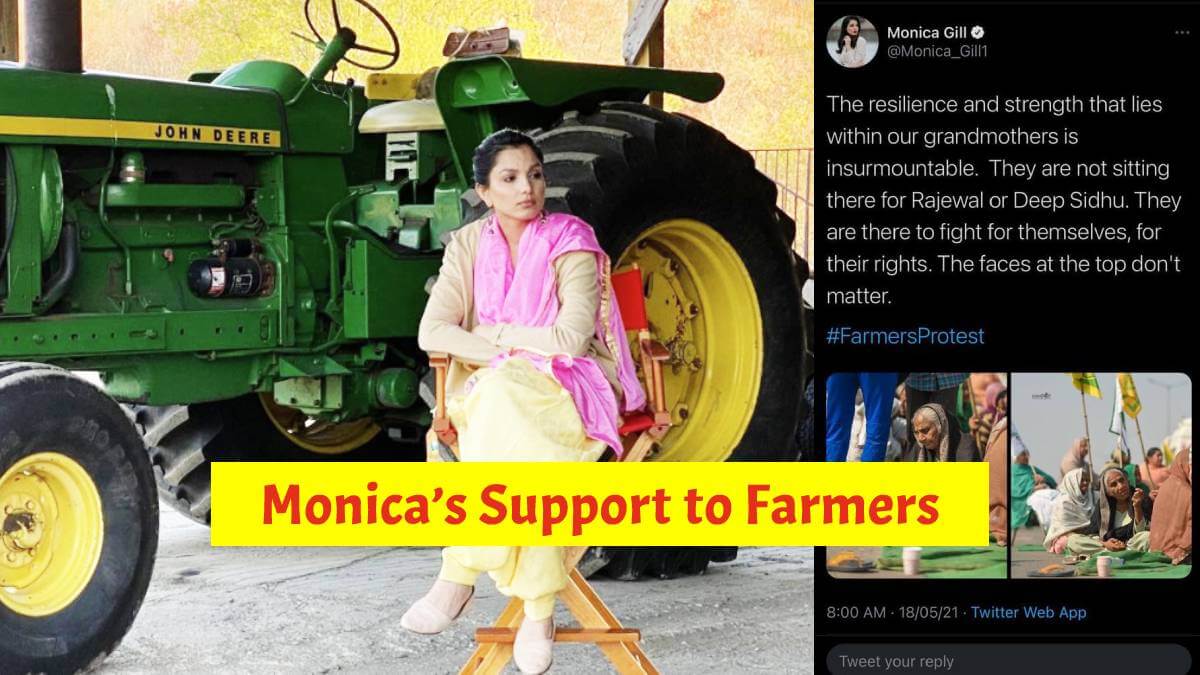 monica gill supporting farmer protest